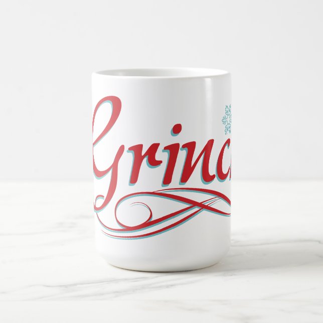 Dr. Seuss | Grinch - Red and Blue Script Kaffeetasse (Mittel)
