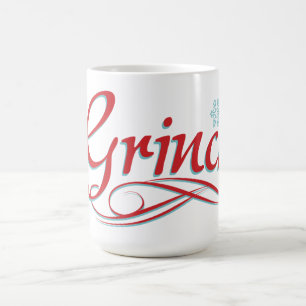 Dr. Seuss   Grinch - Red and Blue Script Kaffeetasse