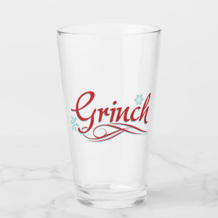 Dr. Seuss   Grinch - Rotes und blaues Skript Glas