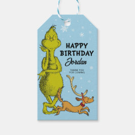 Dr. Seuss | Grinch Winter Birthday Favor Geschenkanhänger