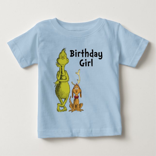 Dr. Seuss | Grinch Winter Birthday Girl Baby T-shirt (Vorderseite)