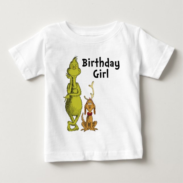 Dr. Seuss | Grinch Winter Birthday Girl Baby T-shirt (Vorderseite)