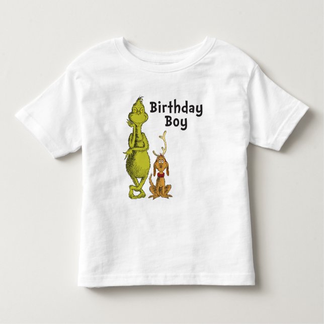 Dr. Seuss | Grinch Winter Geburtstag Kleinkind T-shirt (Vorderseite)