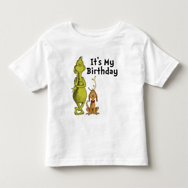 Dr. Seuss | Grinch Winter Geburtstag Kleinkind T-shirt (Vorderseite)