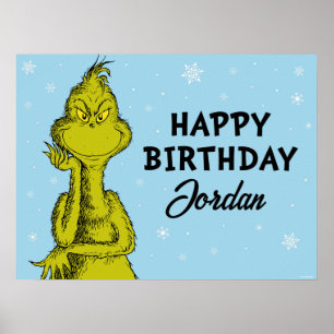 Dr. Seuss Grinch Winter Geburtstag Poster