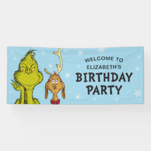 Dr. Seuss   Grinch Winter Geburtstag Willkommen Banner