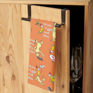 Dr. Seuss Grüne Eier mit Schinken Charakter-Muster Geschirrtuch
