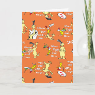Dr. Seuss Grüne Eier mit Schinken Charakter-Muster Karte