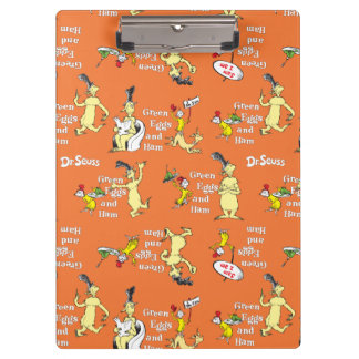 Dr. Seuss Grüne Eier mit Schinken Charakter-Muster Klemmbrett
