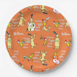 Dr. Seuss Grüne Eier mit Schinken Charakter-Muster Pappteller