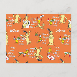 Dr. Seuss Grüne Eier mit Schinken Charakter-Muster Postkarte