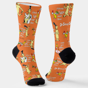 Dr. Seuss Grüne Eier mit Schinken Charakter-Muster Socken