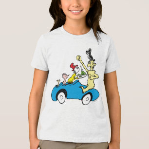 Dr. Seuss Grüne Eier mit Schinken Charaktere im Au Tri-Blend Shirt