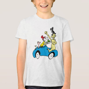Dr. Seuss Grüne Eier mit Schinken Charaktere im Au Tri-Blend Shirt