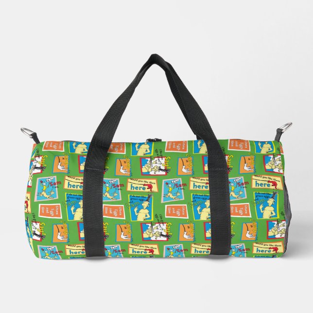 Dr. Seuss Grüne Eier mit Schinken Geschichte Zitat Duffle Bag (Vorderseite)