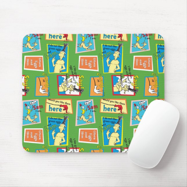 Dr. Seuss Grüne Eier mit Schinken Geschichte Zitat Mousepad (Mit Mouse)