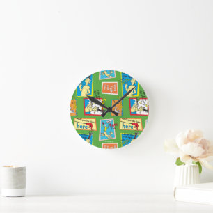 Dr. Seuss Grüne Eier mit Schinken Geschichte Zitat Runde Wanduhr
