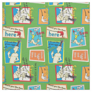 Dr. Seuss Grüne Eier mit Schinken Geschichte Zitat Stoff