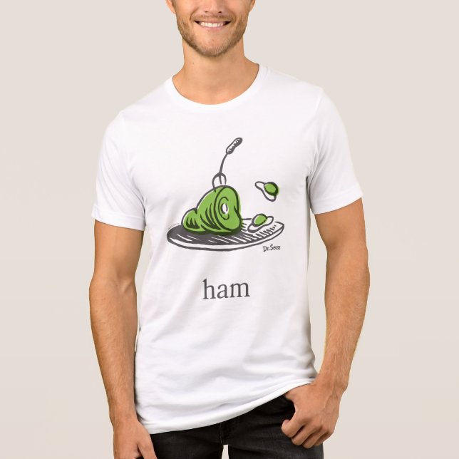Dr. Seuss | Grüne Eier mit Schinken Tri-Blend Shirt (Vorderseite)