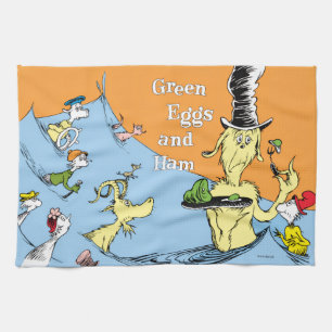 Dr. Seuss Grüne Eier mit Schinken Wasserszene Geschirrtuch