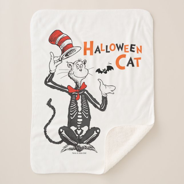 Dr. Seuss | Halloween Cat in the Hat Sherpadecke (Vorderseite)