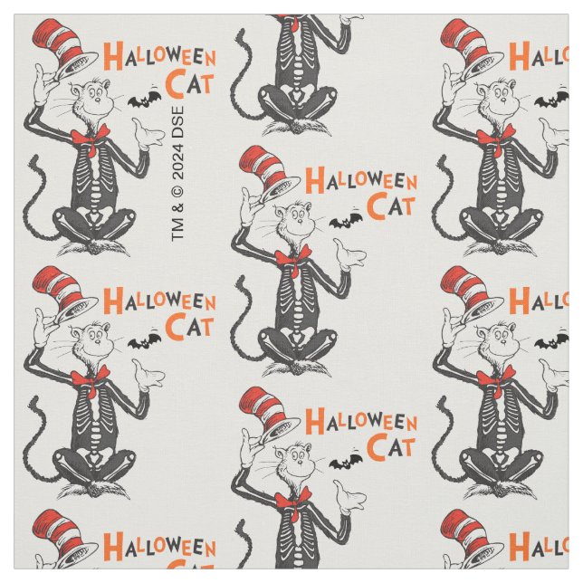 Dr. Seuss | Halloween Cat in the Hat Stoff (Muster)