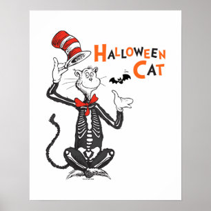 Dr. Seuss Halloween-Katze im Hut Poster