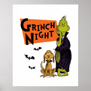 Dr. Seuss   Hallowen Grinch Night Graphic Poster