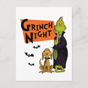 Dr. Seuss Hallowen Grinch Night Graphic Postkarte