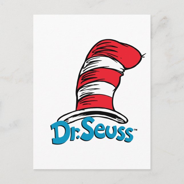 Dr. Seuss Hat Logo Postkarte (Vorderseite)
