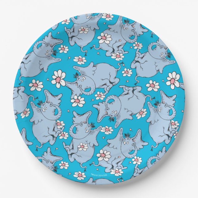 Dr. Seuss Horton hört ein Hu! Pappteller (Vorderseite)
