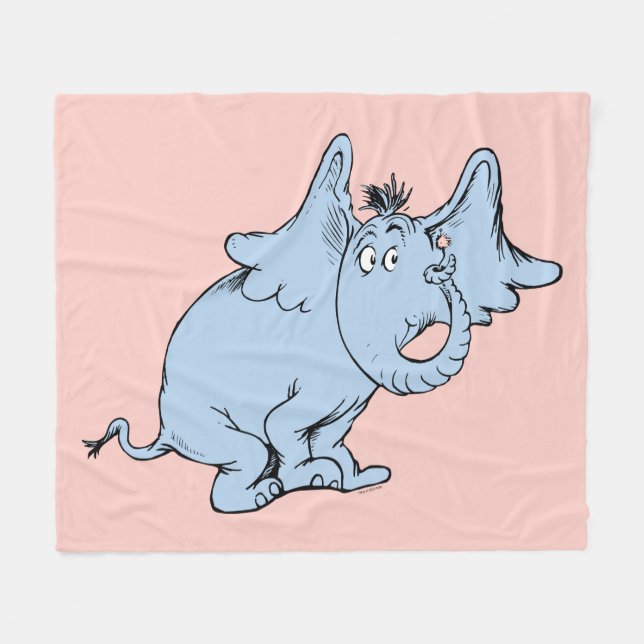 Dr. Seuss | Horton Side Look Fleecedecke (Vorderseite (Horizontal))