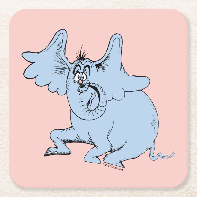 Dr. Seuss | Horton und der Speck von Staub Rechteckiger Pappuntersetzer (Vorderseite)