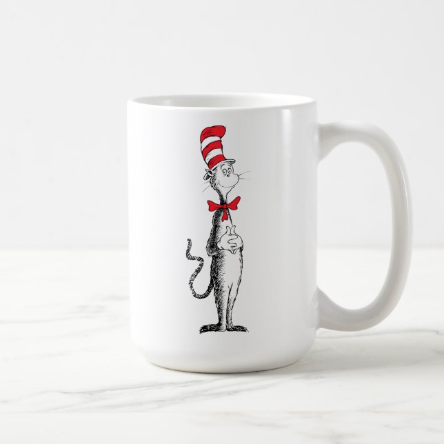 Dr. Seuss I Cat in the Hat Stehend Tall Kaffeetasse (Rechts)