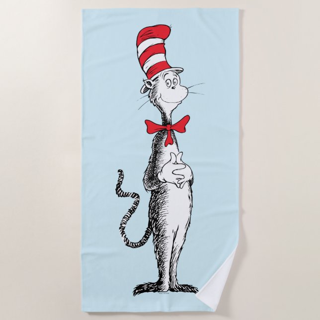 Dr. Seuss I Cat in the Hat Stehend Tall Strandtuch (Vorderseite)
