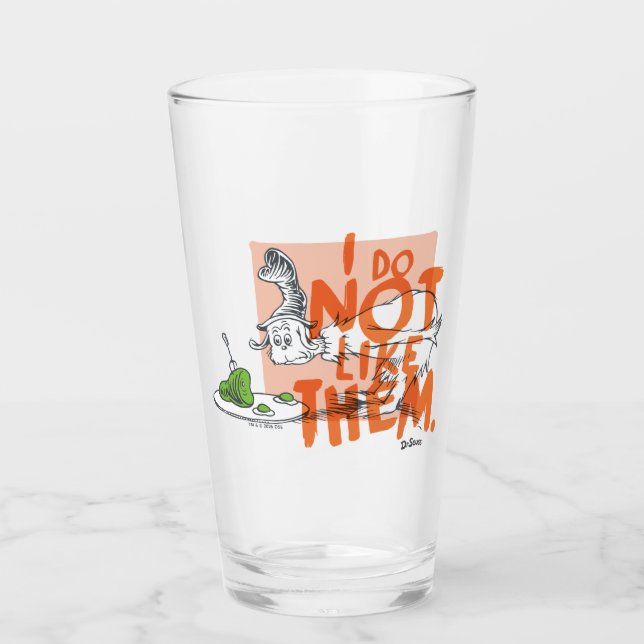 Dr. Seuss Ich-bin-ich "Ich mag sie nicht" Glas (Vorderseite)