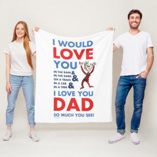 Dr. Seuss Ich liebe dich Papa so sehr, weißt du Fleecedecke