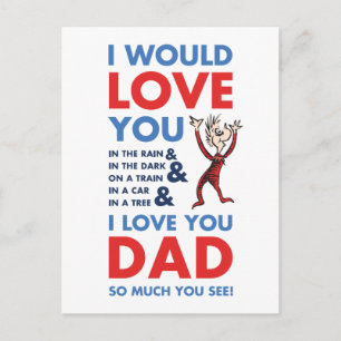 Dr. Seuss   Ich liebe dich Papa so sehr, wie du si Postkarte
