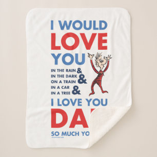 Dr. Seuss Ich liebe dich Papa so sehr, wie du si Sherpadecke