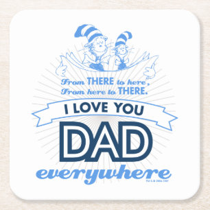 Dr. Seuss   Ich liebe dich, Papa, überall Rechteckiger Pappuntersetzer