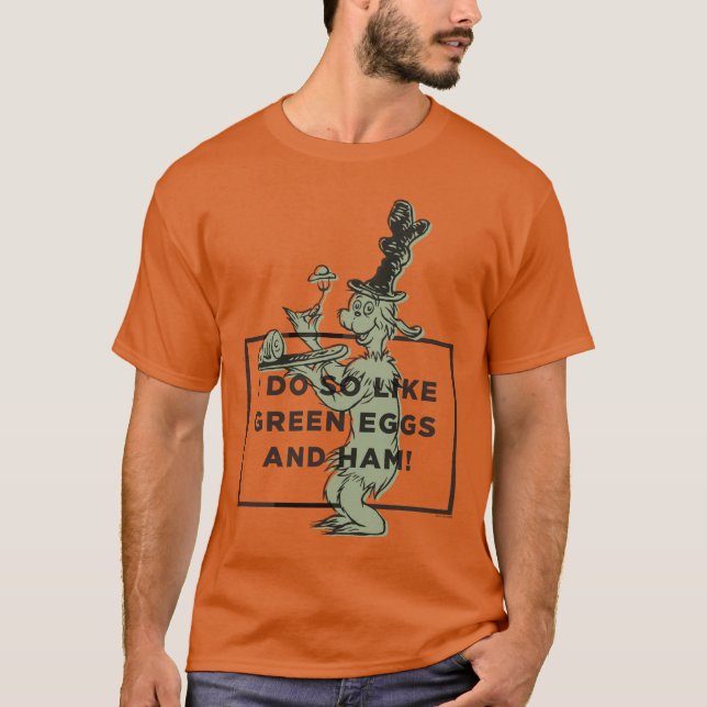 Dr. Seuss | Ich mag grüne Eier und Schinken. T-Shirt (Vorderseite)