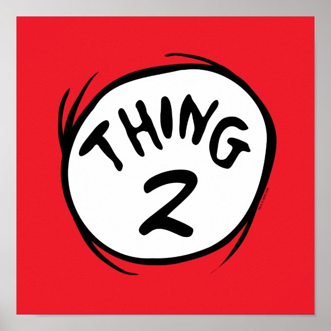 Dr. Seuss | Individuelle Sache Eins Sache Zwei Poster (Vorne)