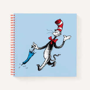 Dr. Seuss Kater mit Hut Regenschirm Spaziergang Notizbuch
