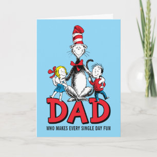Dr. Seuss Kater mit Hut Vatertag Karte