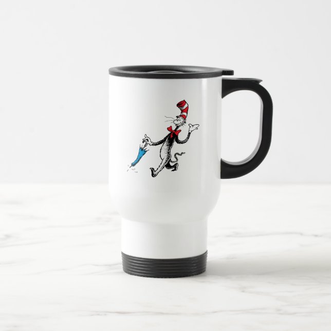 Dr. Seuss | Katze im Hat-Regenschirm Reisebecher (Rechts)