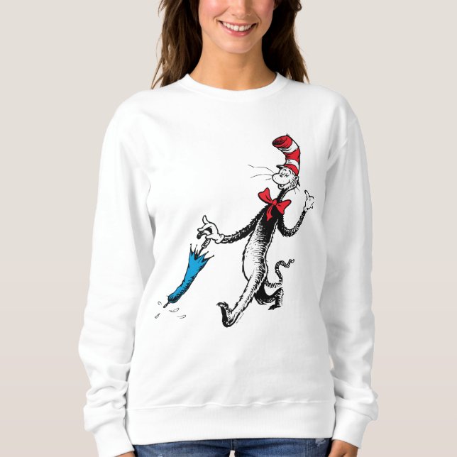 Dr. Seuss | Katze im Hat-Regenschirm Sweatshirt (Vorderseite)