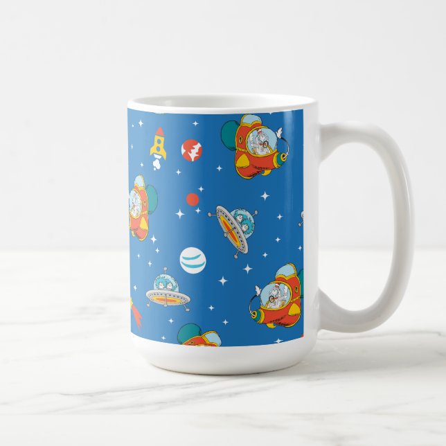 Dr. Seuss | Katze im Hat Space Muster Kaffeetasse (Rechts)
