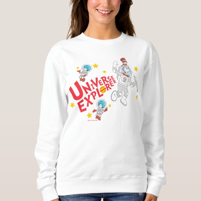 Dr. Seuss | Katze im Hat Universe Explorer Sweatshirt (Vorderseite)
