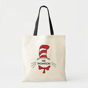 Dr. Seuss Katze im Hut benutzerdefinierter Lehre Tragetasche