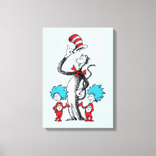 Dr. Seuss Katze im Hut, Ding Eins & Ding Zwei Leinwanddruck